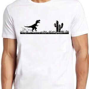 T-Rex Dinosaur Cactus Offline Hilarious Witty Humor Meme Tee